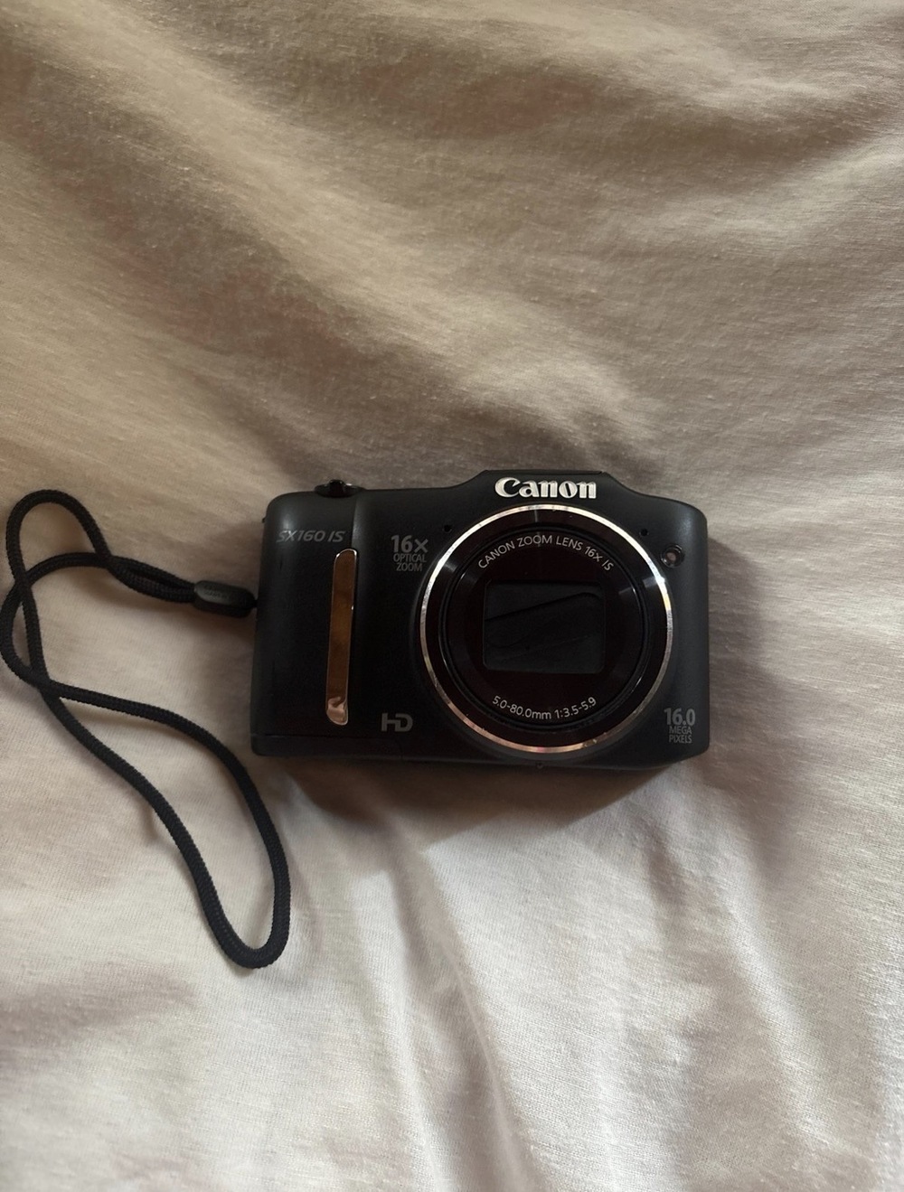 Canon PowerShot SX160 IS 16 MP Digital Camera Black 16x Optical Zoom Point&Shoot